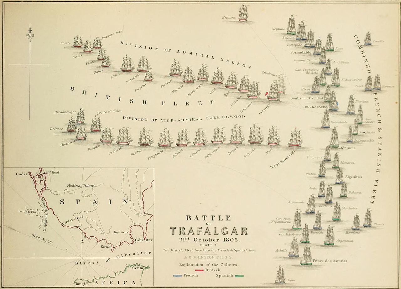 Battle of Trafalgar (Johnston) - public domain