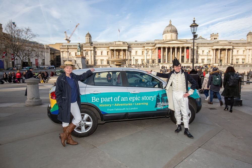 Charity visits Trafalgar Square to launch the Postcards from The Trafa