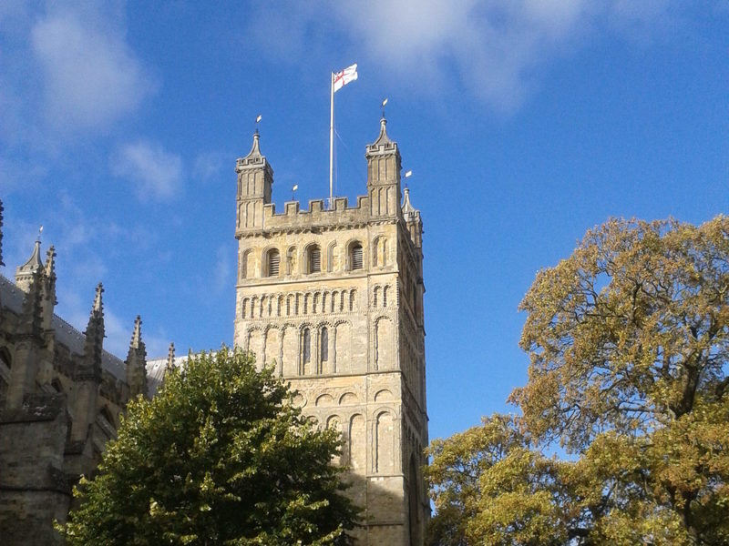 Exeter Cathedral White Ensign (cropped)