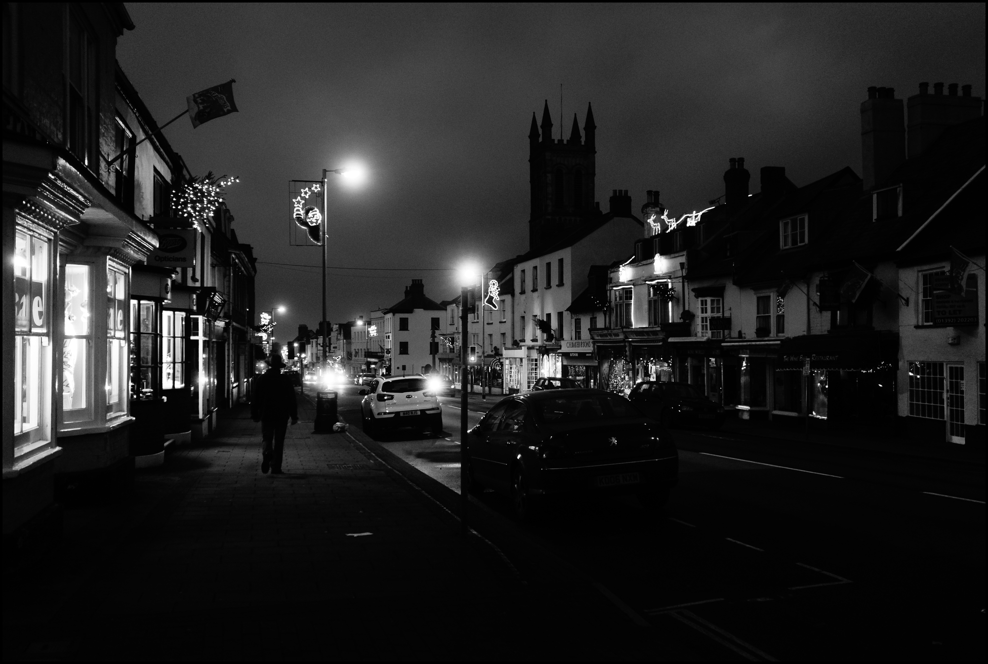 Honiton at dusk (c) Philip Watson