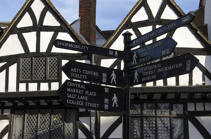 Finger Post, Queen Street/Fish Row junction, Salisbury