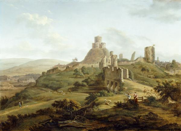 Hendrik_Frans_de_Cort_-_Launceston_Castle,_Cornwall